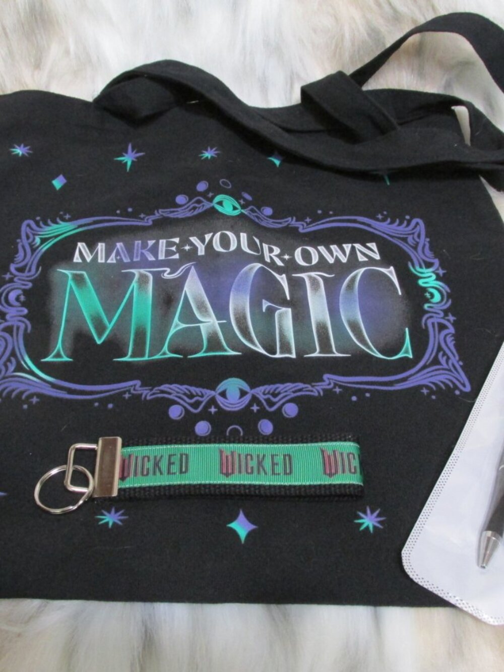 P3074B-New Black Wicked Bag & Hand Lotion& Keyring & Wicked Pen Bundle